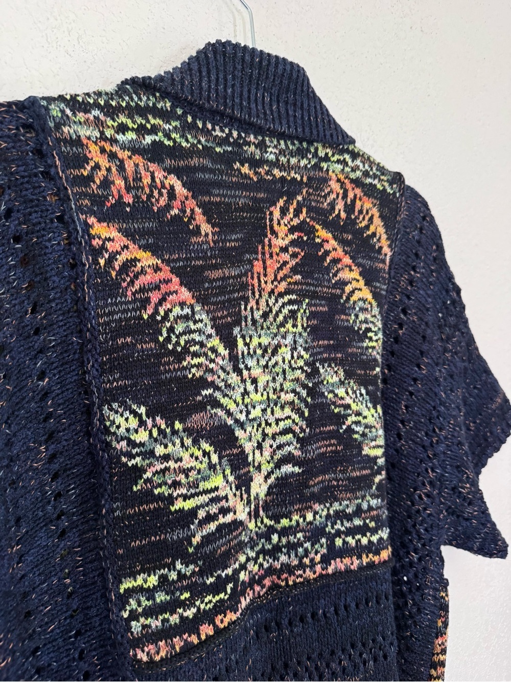Pilcro Anthropologie Polo Camp Oversized Open Knit Sweater Shirt Medium/Large - Picture 8 of 9